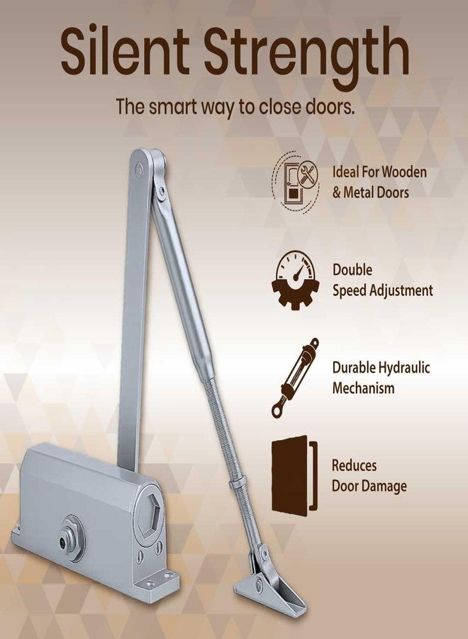 Befach Door Closer | Suitable for Wooden and Metal Doors | for Right and Left Handed Doors | Adjustable Speed | for Home and Office use - Image 4